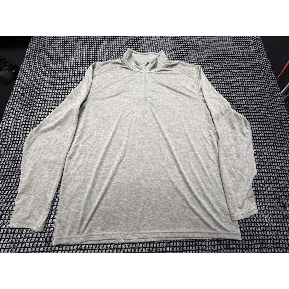BCG Quarter Zip Pullover Women XL Gray Heathered Long Sleeve Top